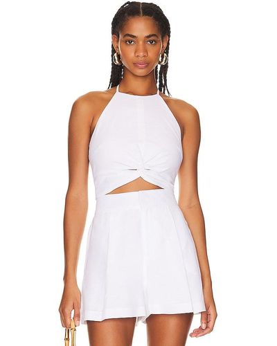 MINKPINK Top halter rhea - Blanco