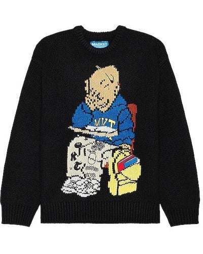 Market Making The Grade Bear Sweater - Black