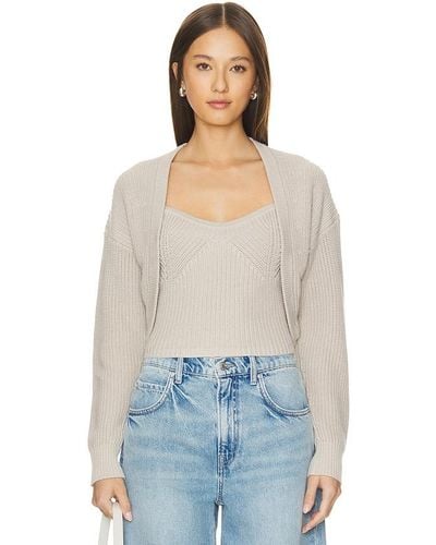 Autumn Cashmere Shaker Shrug - Blue