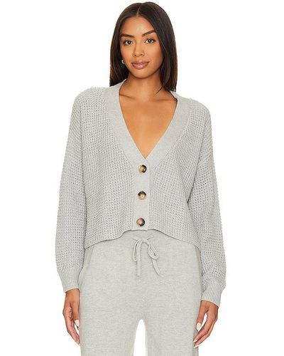 Eberjey Recycled Jumper Cropped Cardigan - White