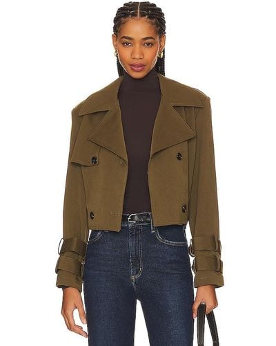 WeWoreWhat Cropped Trench Coat - Brown
