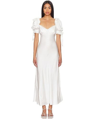 Selkie The Poet Slip Dress - White