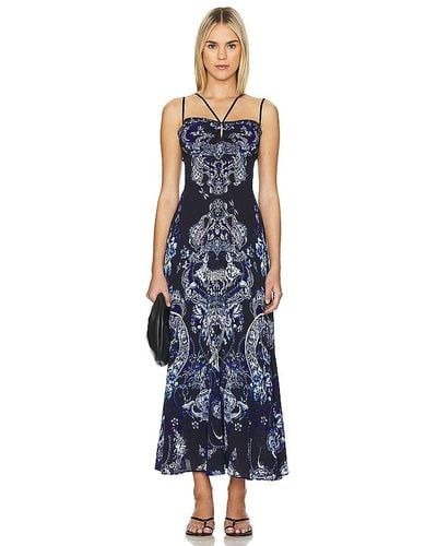 Camilla MIDI-KLEID STRAPPY - Blau