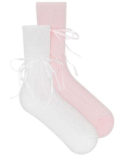Casa Clara Prep Ribbon Sock Set - Pink