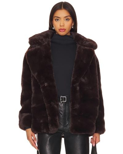 Blank NYC Faux Fur Coat - ブラック