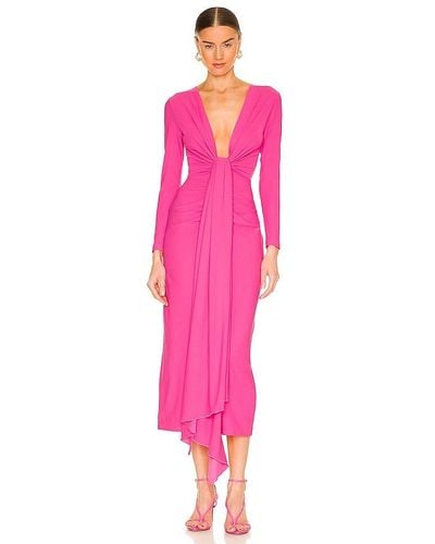 Solace London Lorena Midi Dress - Pink