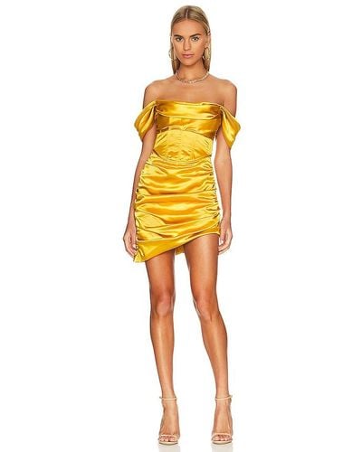 For Love & Lemons Drew Mini Dress - Yellow