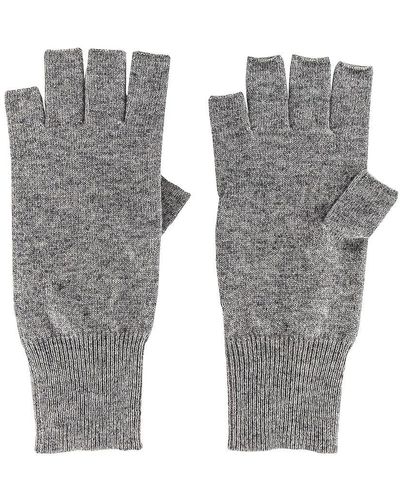 Autumn Cashmere Fingerless Gloves - Grey