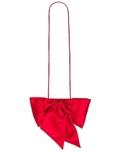 Loeffler Randall Violet Bow Crossbody Bag - Red