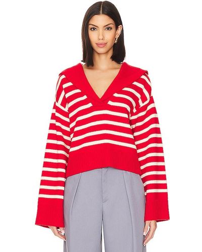 Lovers + Friends X Anja Dujaković Niam Striped Jumper - Red