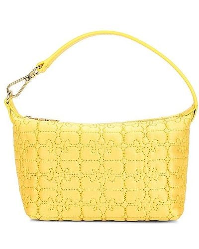 Ganni Butterfly Small Pouch - Yellow