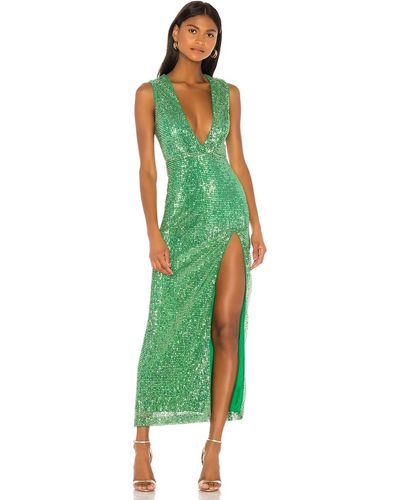 h:ours Mahlia Maxi Dress - Green
