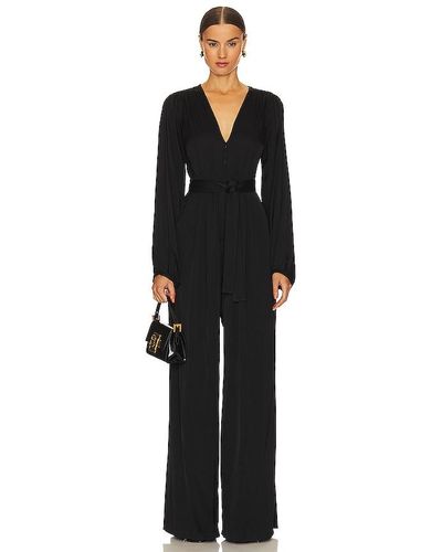 A.L.C. JUMPSUIT MIT WEITEN BEINEN IMOGEN - Schwarz