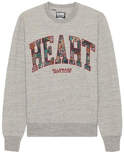 BBCICECREAM Heart Crew Sweatshirt - Grey