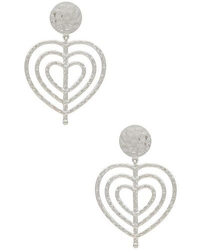 8 Other Reasons Troubled Heart Earrings - White