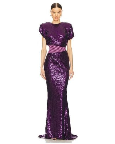 Zhivago Bond Sequin Gown - Purple