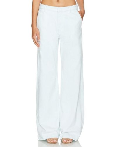 Vince Washed Wide Leg Trouser - White