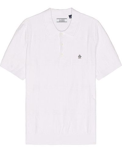 Original Penguin Cash Like Cotton 3 Button Polo - White