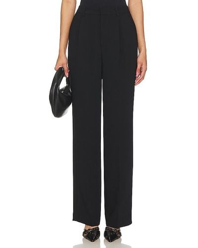GOOD AMERICAN Luxe Suiting Column Trouser - Black