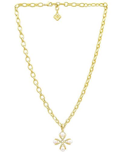 Kendra Scott Everleigh Pearl Pendant Necklace - Metallic