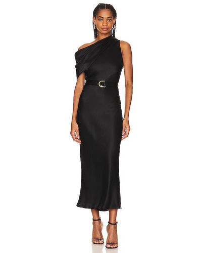 Karina Grimaldi Angelique Solid Dress - Black