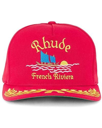 Rhude Riviera Sailing Hat - Red