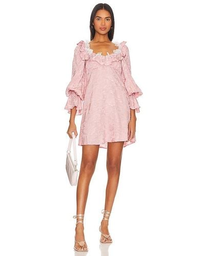 For Love & Lemons Rosalia Mini Dress - Pink