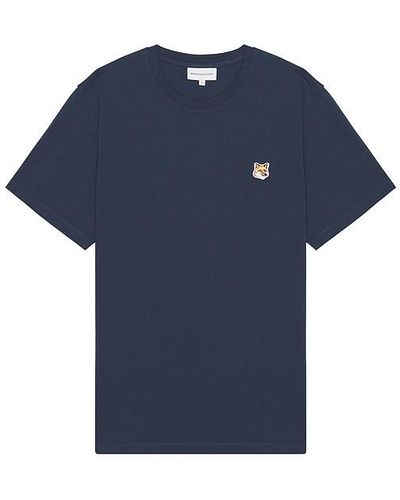 Maison Kitsuné Fox Head Patch Regular T-shirt - Blue
