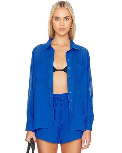 Seafolly Breeze Beach Shirt - Blue