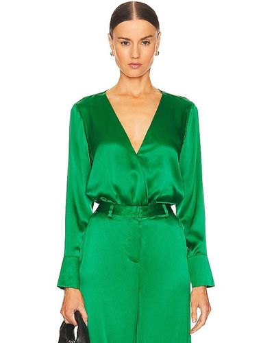L'Agence Blaze Plunge Bodysuit - Green