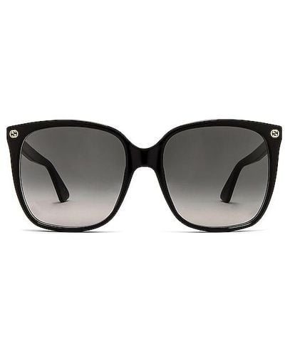 Gucci Light Acetate Cat Eye Sunglasses - Black