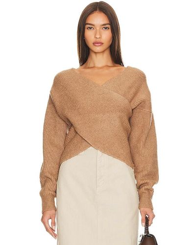 Brochu Walker Hughes Wrap Front Sweater - Natural