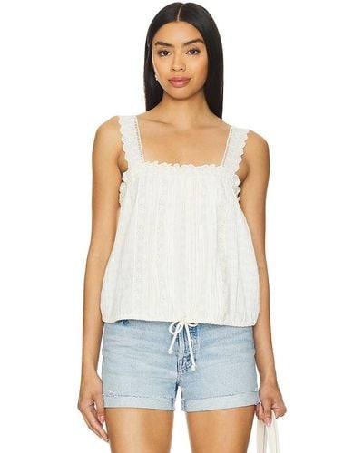 Free People TOP BECAUSE OF YOU - Weiß