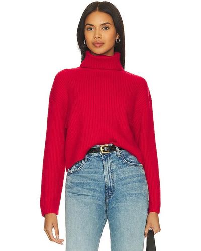 Line & Dot Scarlet Sweater - Red