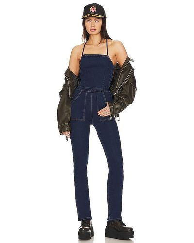 superdown Macey denim jumpsuit - Azul