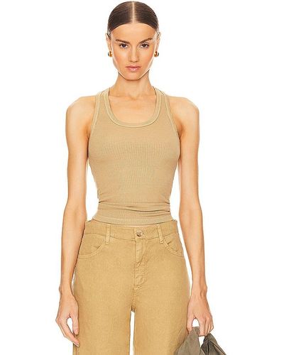 SPRWMN Rib Fitted Scooped Tank - Natural