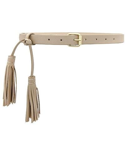 Cleobella Tassel Leather Belt - White