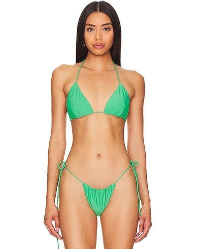 RIOT SWIM Bixi Bikini Top - Green