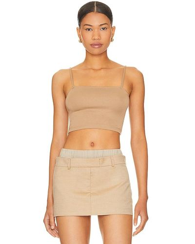 The Range No Bra Club Cropped Cami - Natural