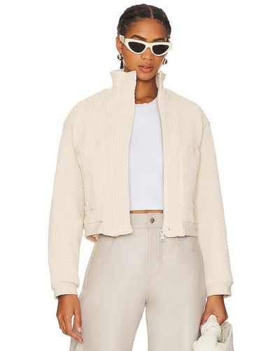 Essentiel Antwerp Easy Going Faux Leather Bomber - Natural