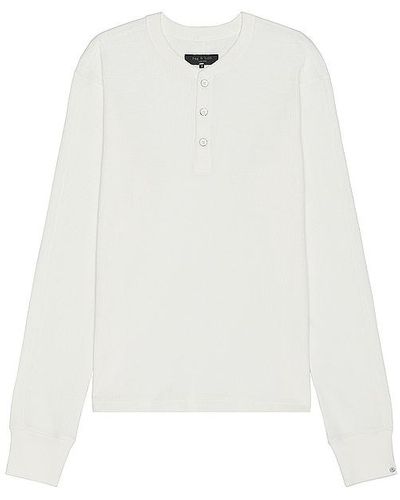 Rag & Bone HENLEY-SHIRT - Weiß