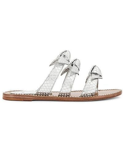 Alexandre Birman SANDALES LOLITA FLAT CRYSTALS - Blanc