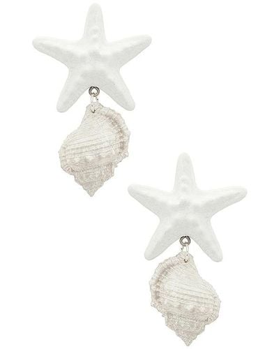 Julietta Le Splash Earrings - White