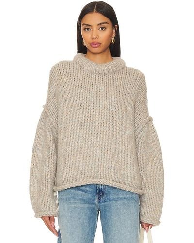 Lunya Lofty Wool Whip Stitch Pullover Sweater - Natural