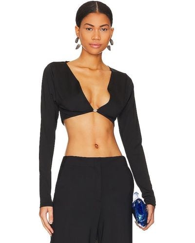 OW Collection Bianca top - Negro