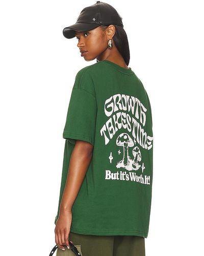 The Mayfair Group Growth Takes Time Oversized Tee - Green