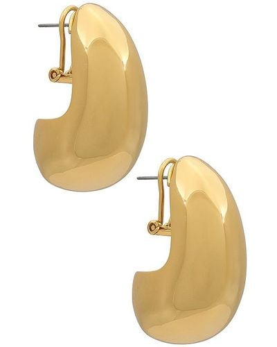 Lele Sadoughi Dome Hoop Earrings - Metallic