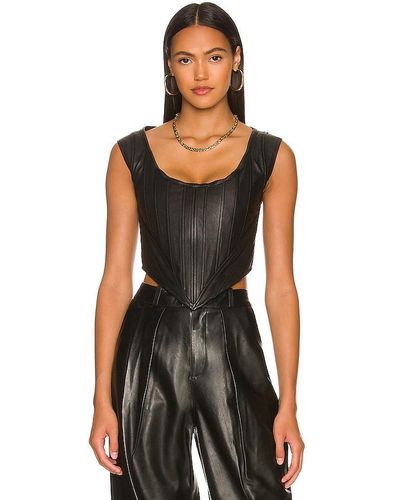 LPA Aurora leather corset - Negro