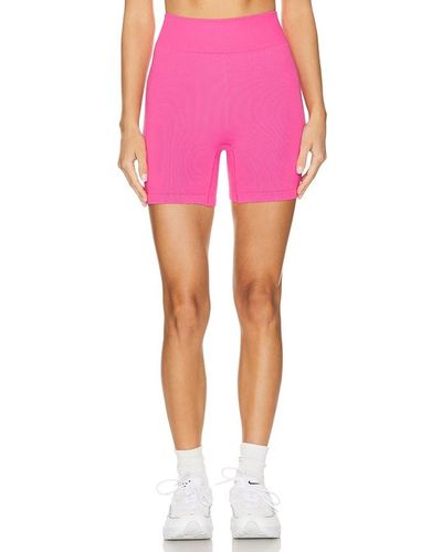 The Upside Ribbed Seamless Spin Short - Pink