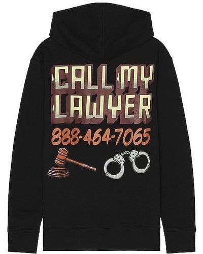 Market Call My Lawyer Sign Hoodie - Black